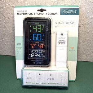 Lacrosse Technology Wireless Temperature & Humidity Station- Black